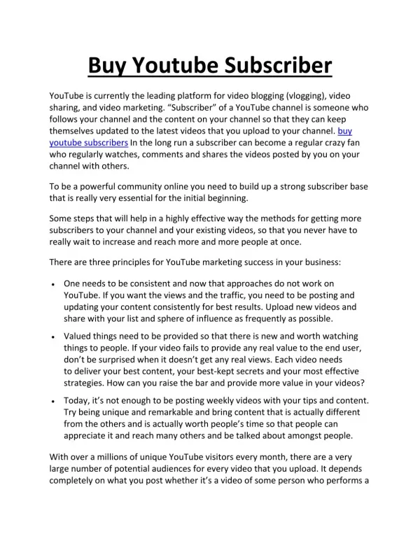 buying youtube subscribers