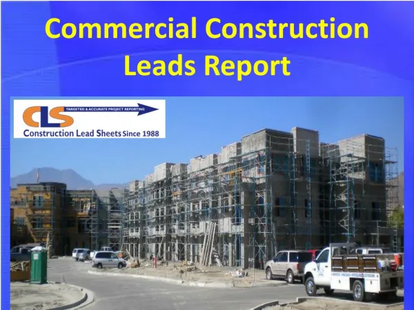 Commercial Construction Leads Report