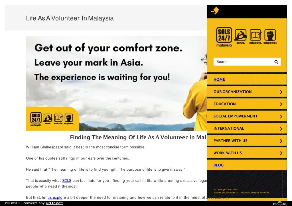 life as a volunteer in malaysia