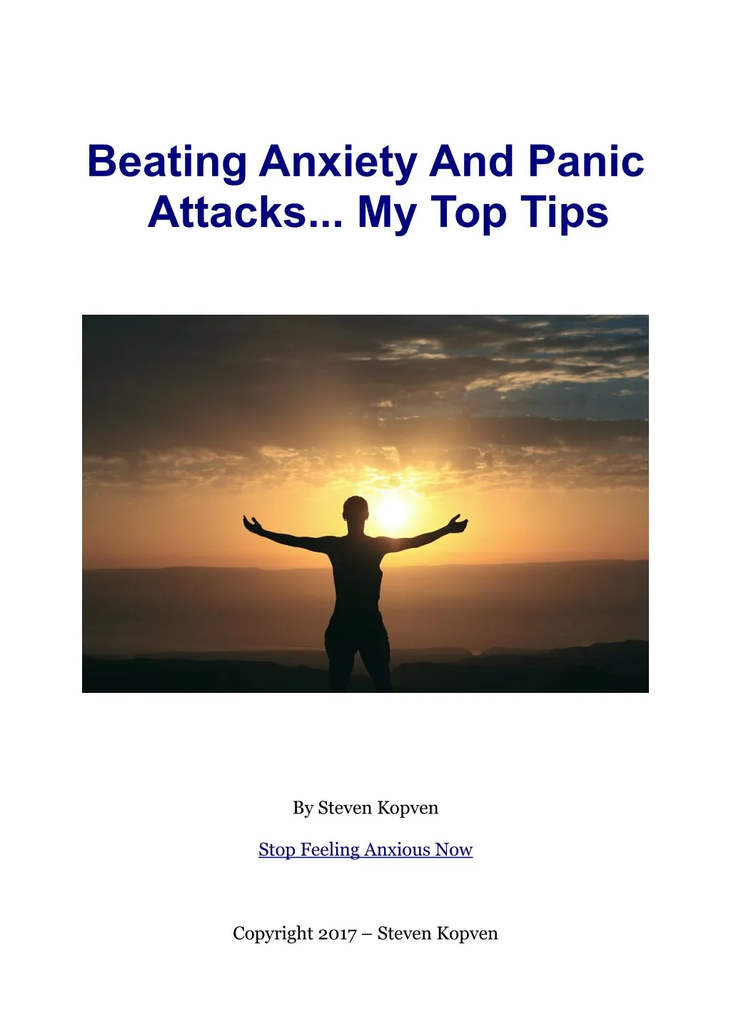 beating anxiety and panic attacks my top tips