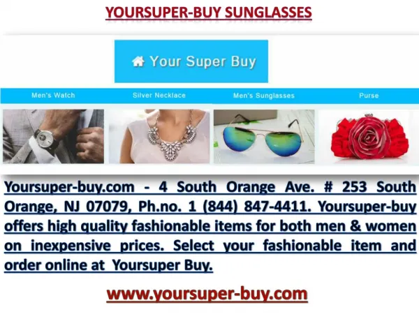 4 South Orange Ave. # 253 South Orange Yoursuper-buy.com New Sunglasses