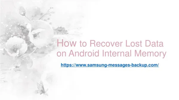 How to Recover Lost Data on Android Internal Memory