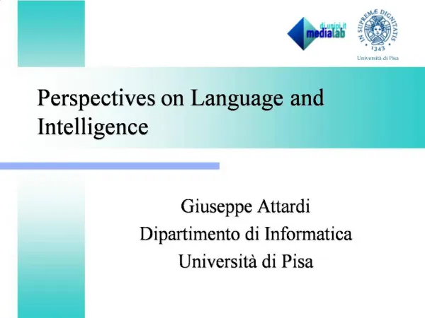 Perspectives on Language and Intelligence