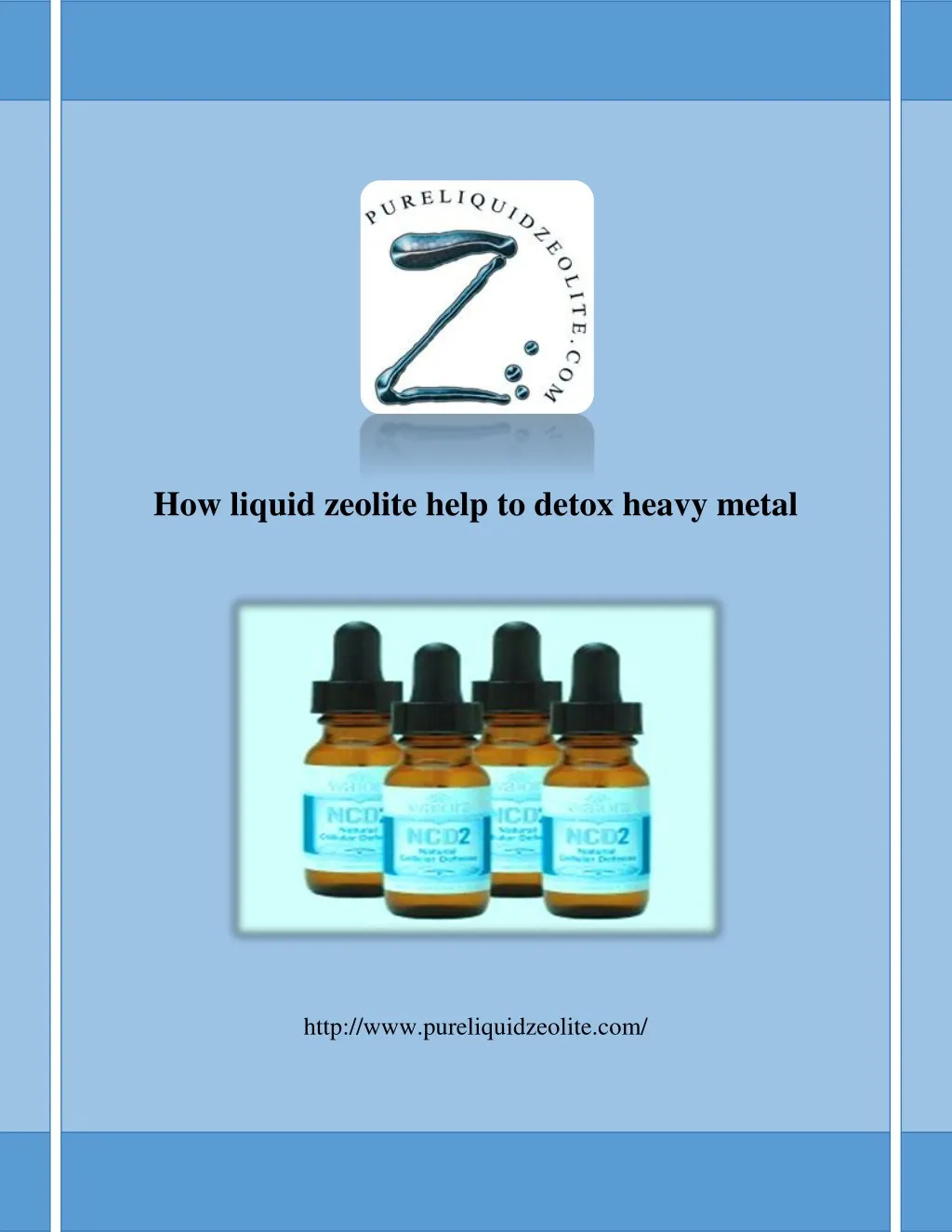 how liquid zeolite help to detox heavy metal