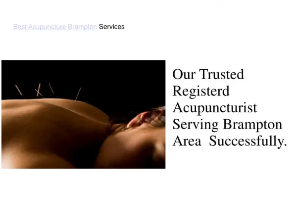 Best Acupuncture Brampton