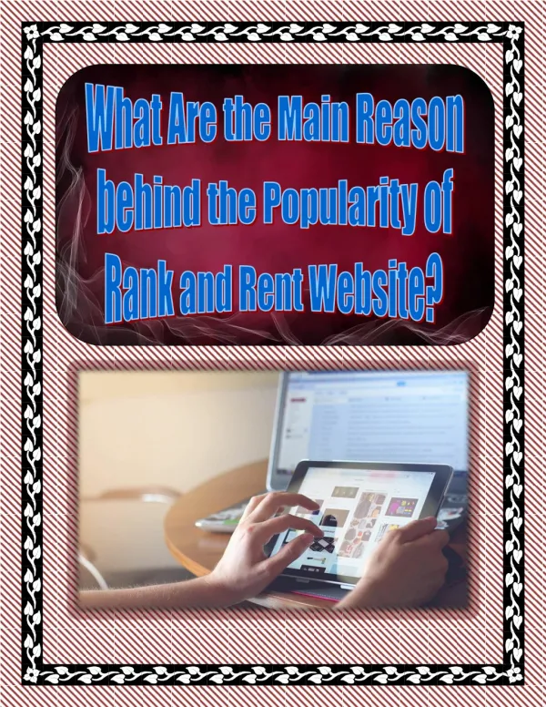 What Are the Main Reason behind the Popularity of Rank and Rent Website?