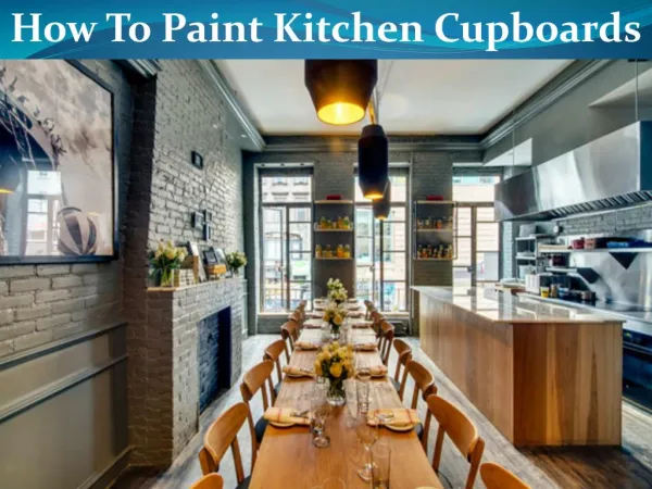 How To Paint Kitchen Cupboards