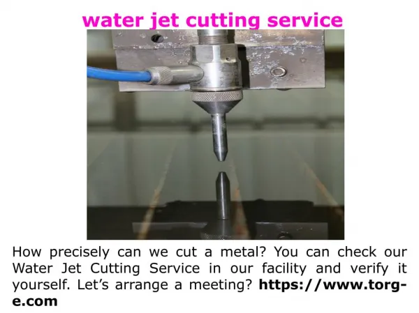 Abrasive water jet cutting