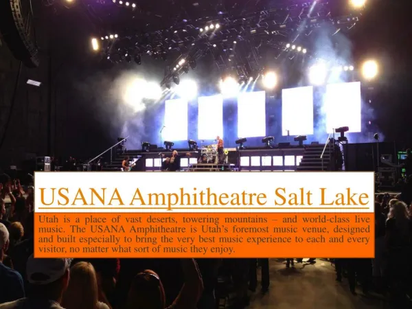 USANA Amphitheatre Salt Lake (801) 417-5343