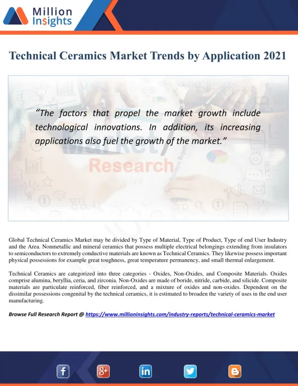 Technical Ceramics Market Trends by Application 2021