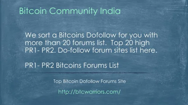 Bitcoin Community India