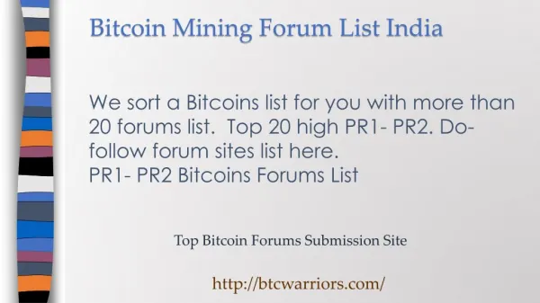 Bitcoin Community Forum India