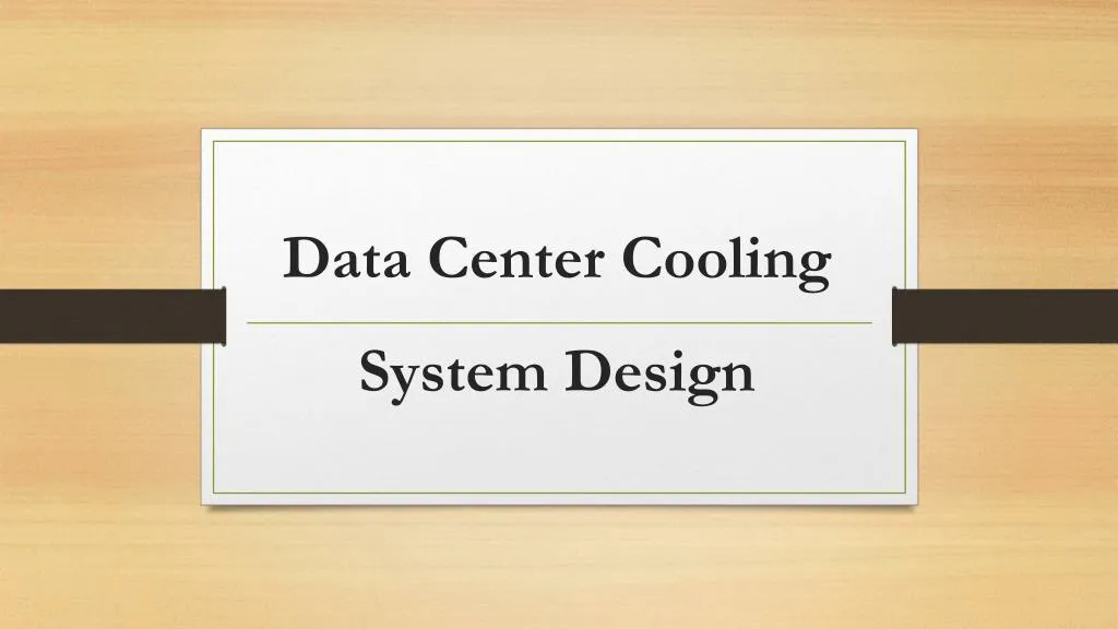 data center cooling system design