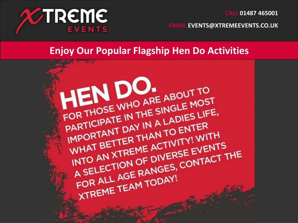 enjoy our popular flagship hen do activities