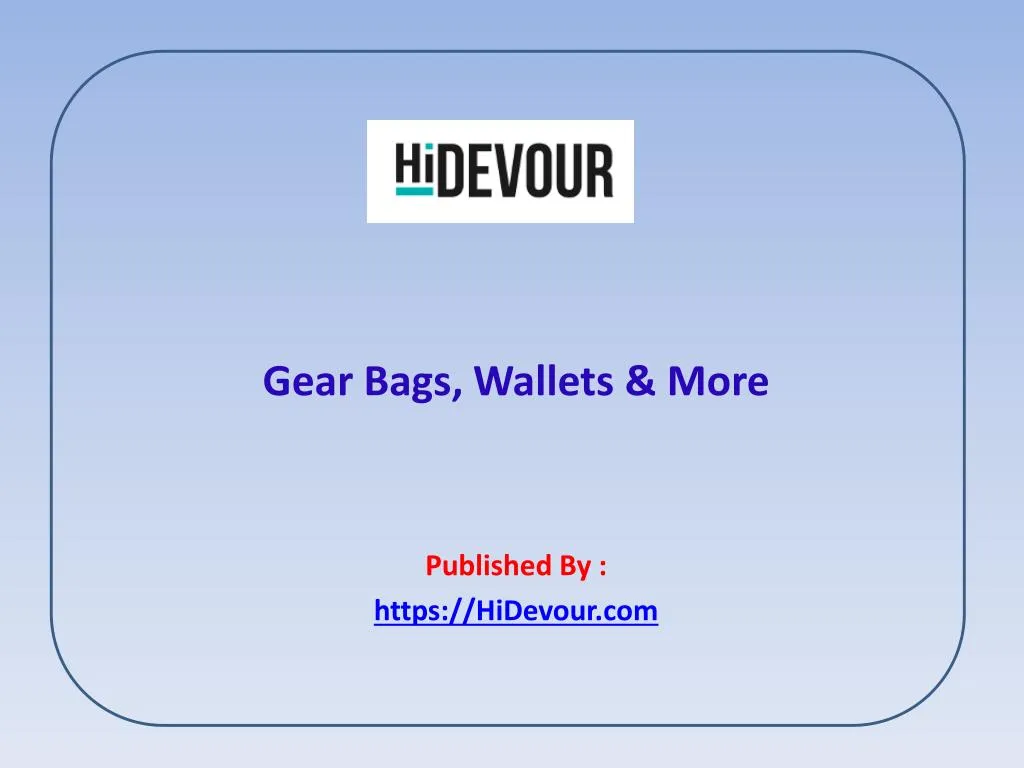 gear bags wallets more published by https hidevour com