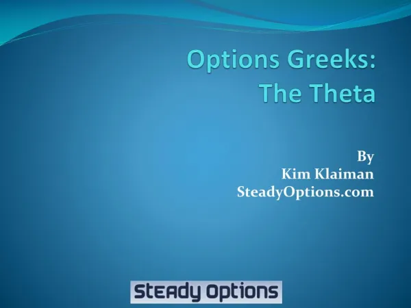 Options Greeks: The Theta