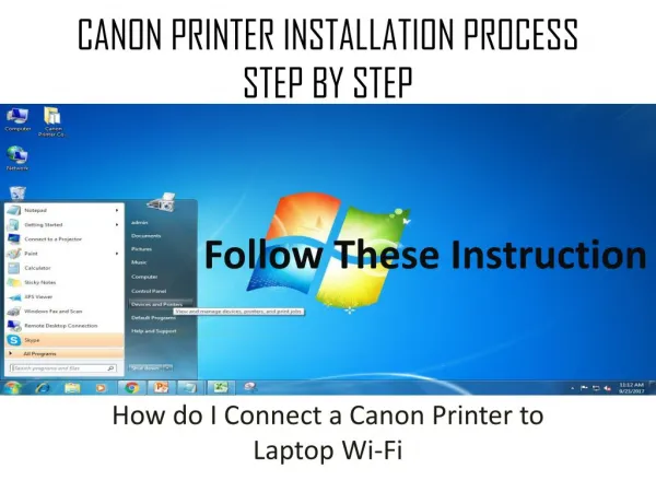 How do I Connect a Canon Printer to Laptop Wi-Fi