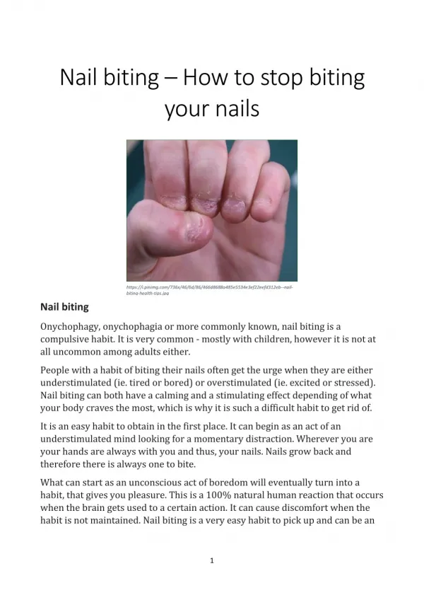 Nail Biting – How to Stop Biting Your Nails