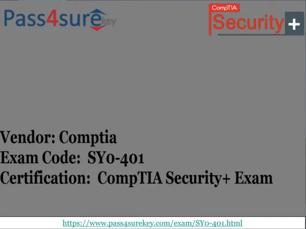 Real Comptia Security Exam Certification SY0-401 Exam Dumps