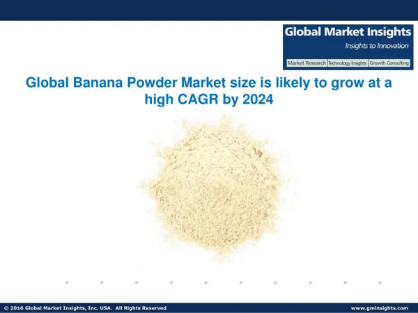 Banana Powder Market size is expected to grow significantly over the forecast 2024