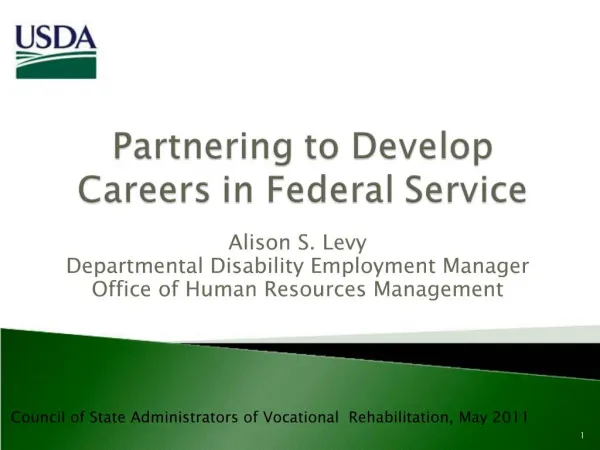 Partnering to Develop Careers in Federal Service
