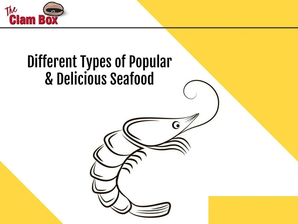 different types of popular delicious seafood