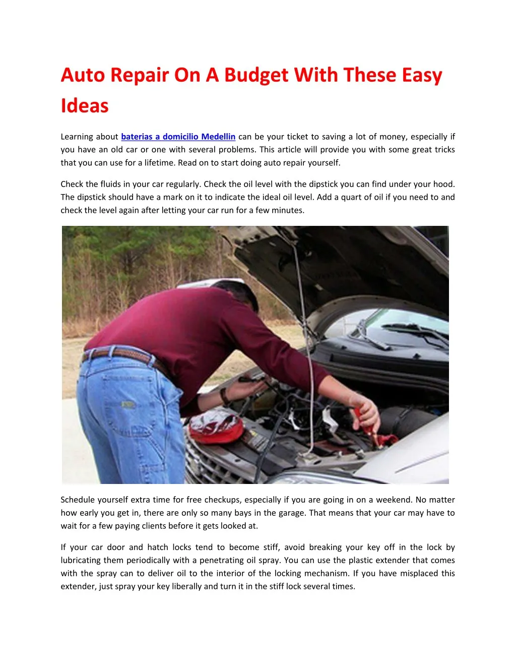auto repair on a budget with these easy ideas