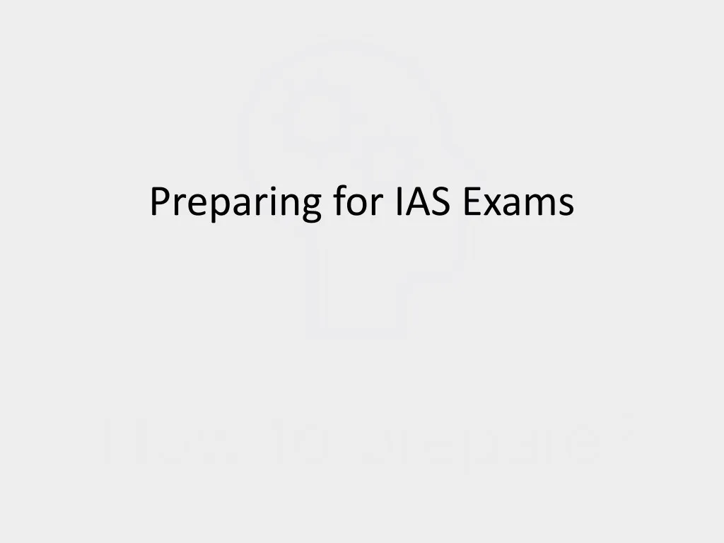 preparing for ias exams