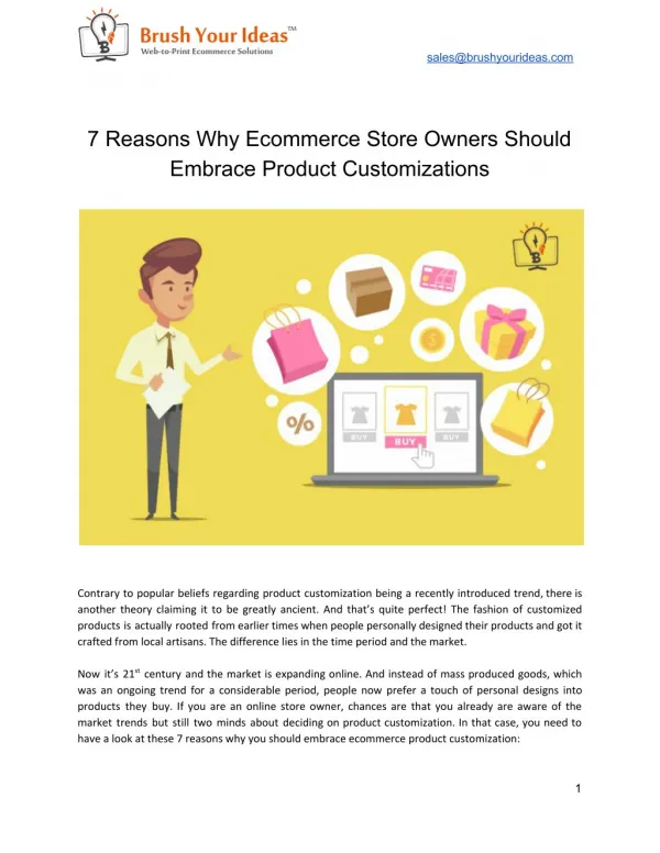 7 Reasons Why Ecommerce Store Owners Should Embrace Product Customizations