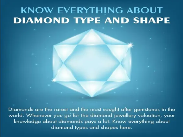 Know everything about diamond type and shape