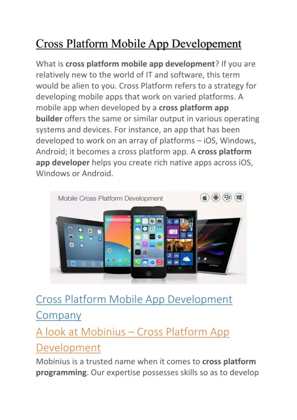 Cross Platform Mobile App Developement Comoany in Australia | Android App Development