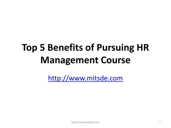 Top 5 Benefits of Pursuing HR Management Course | Distance MBA in HR