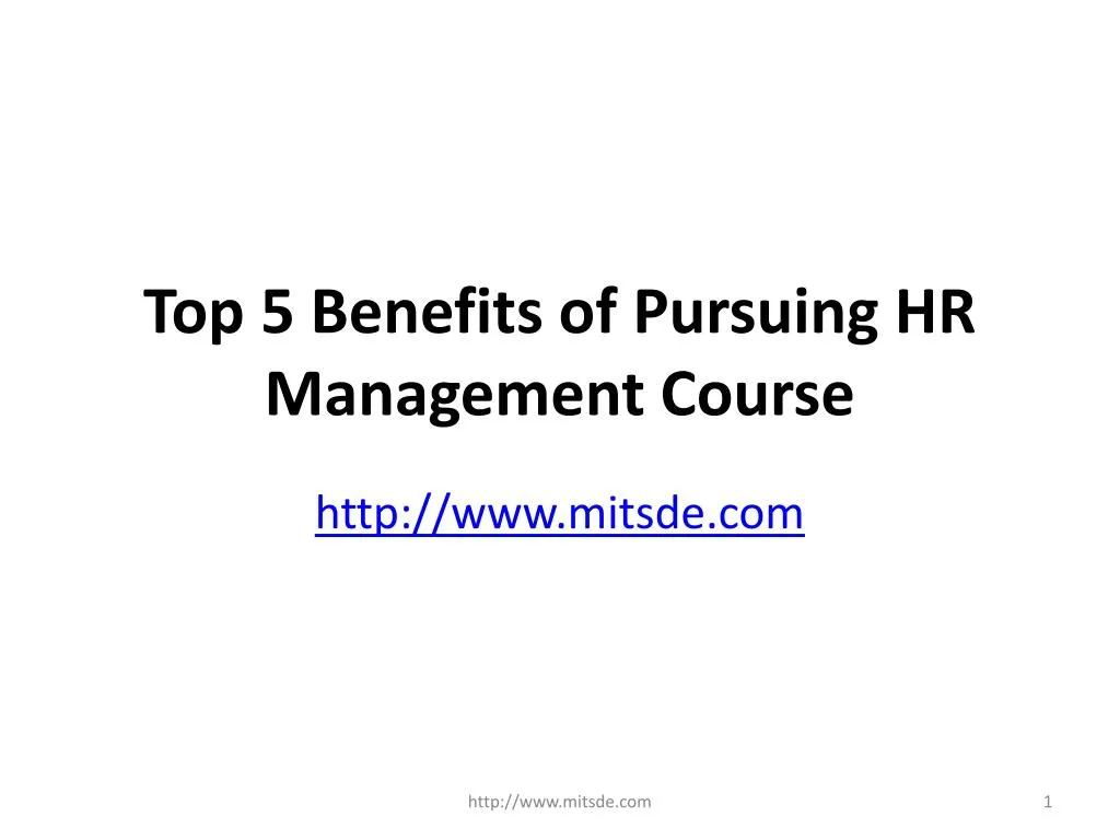 top 5 benefits of pursuing hr management course