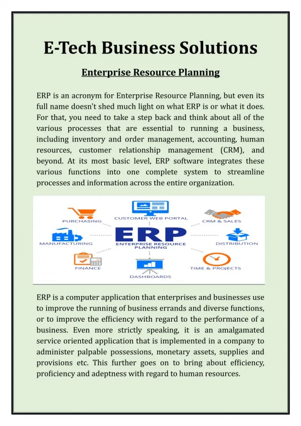 Get Philippines Top ERP Inventory Management Services at E-Tech Business Solutions