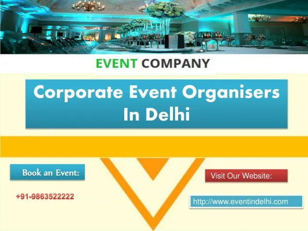 Corporate Event Organisers In Delhi