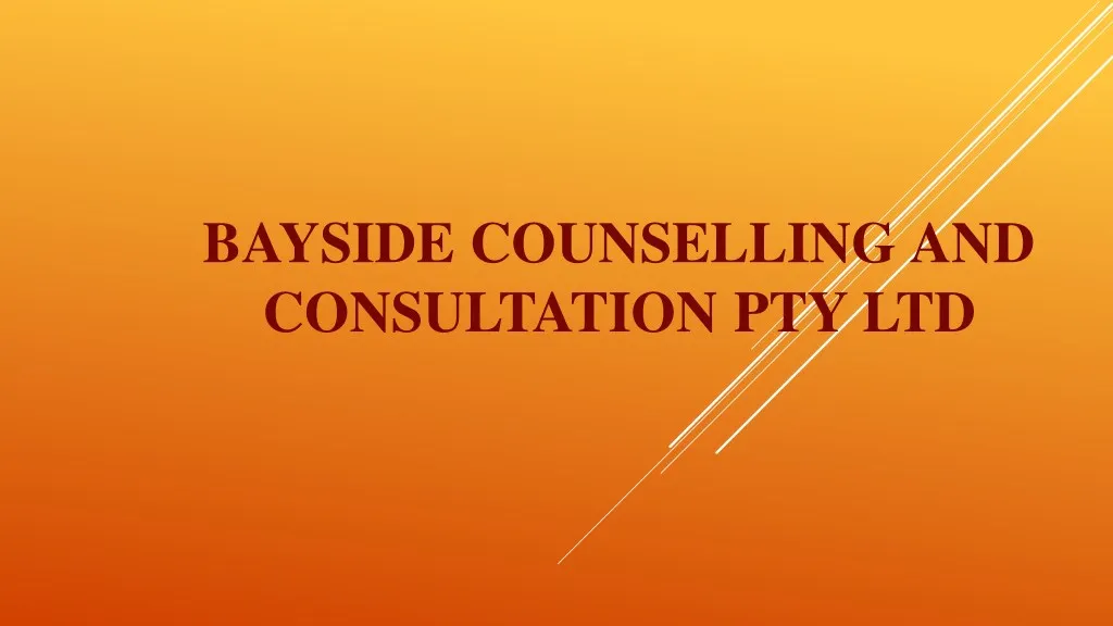 bayside counselling and consultation pty ltd