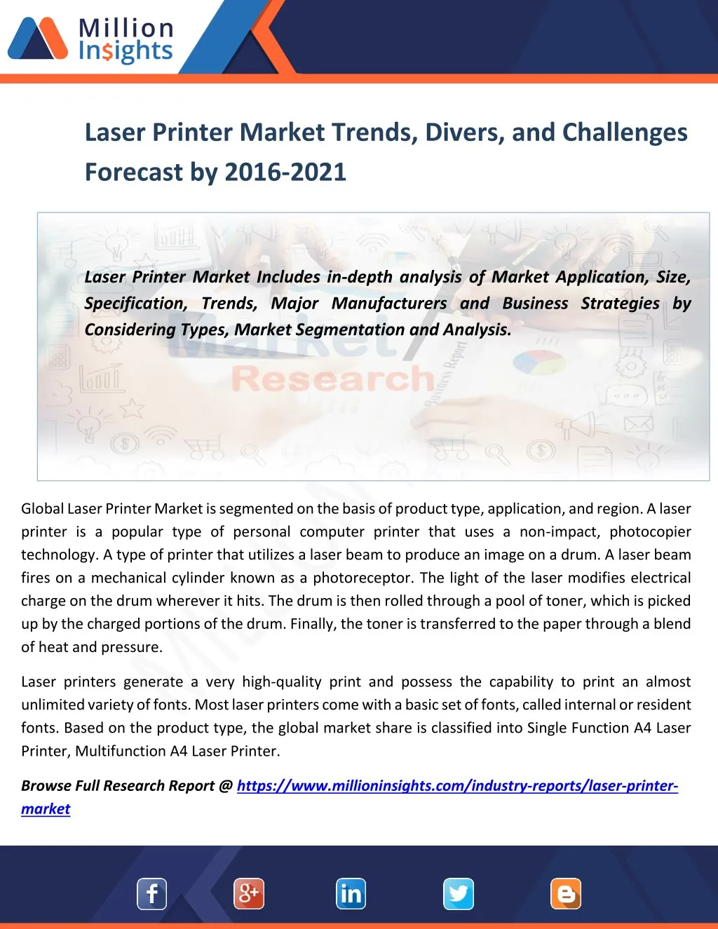 laser printer market trends divers and challenges