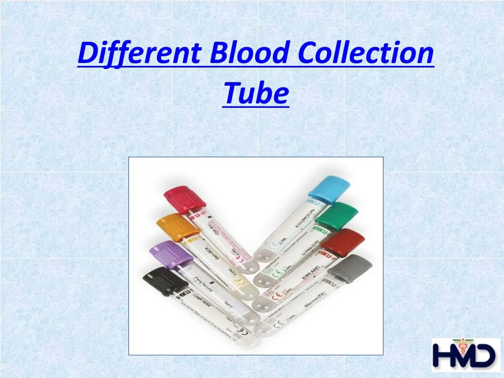 different blood collection tube