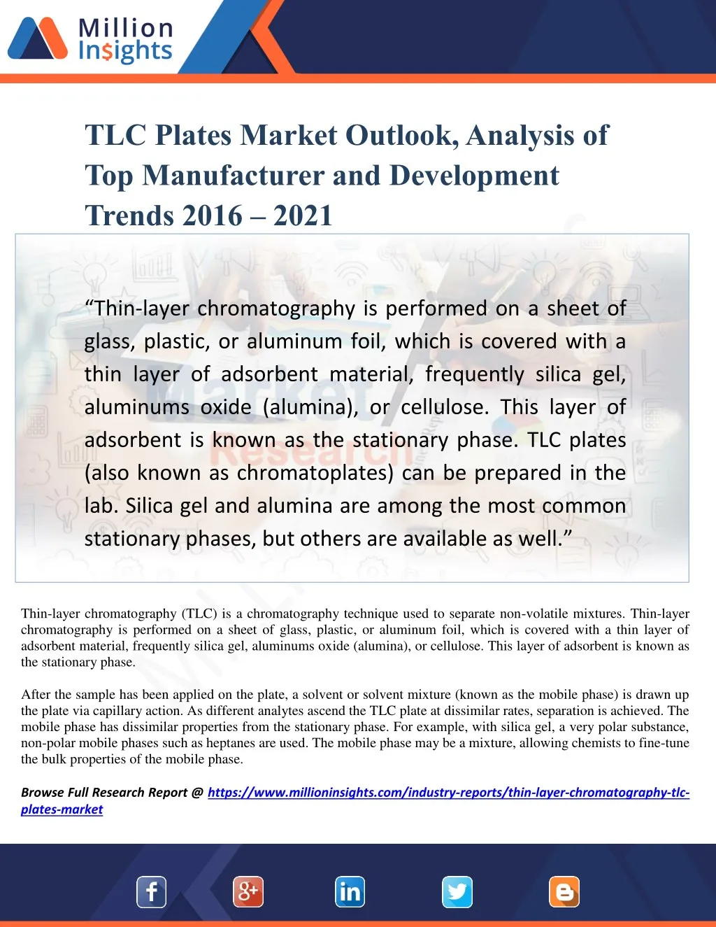 tlc plates market outlook analysis