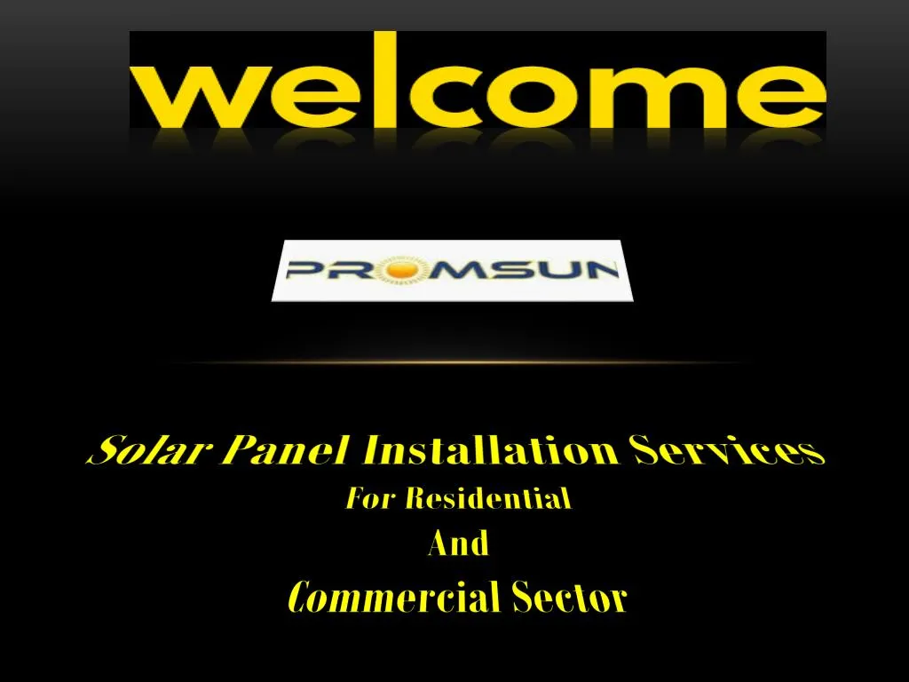 solar panel installation services for residential