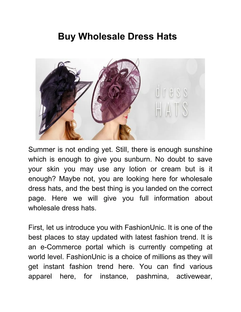buy wholesale dress hats