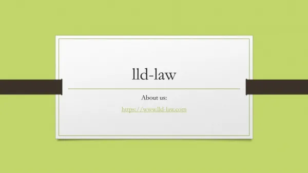 lld-law presentation 2017