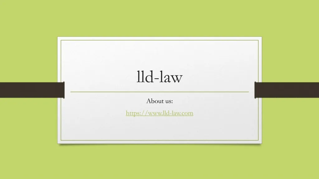 lld law
