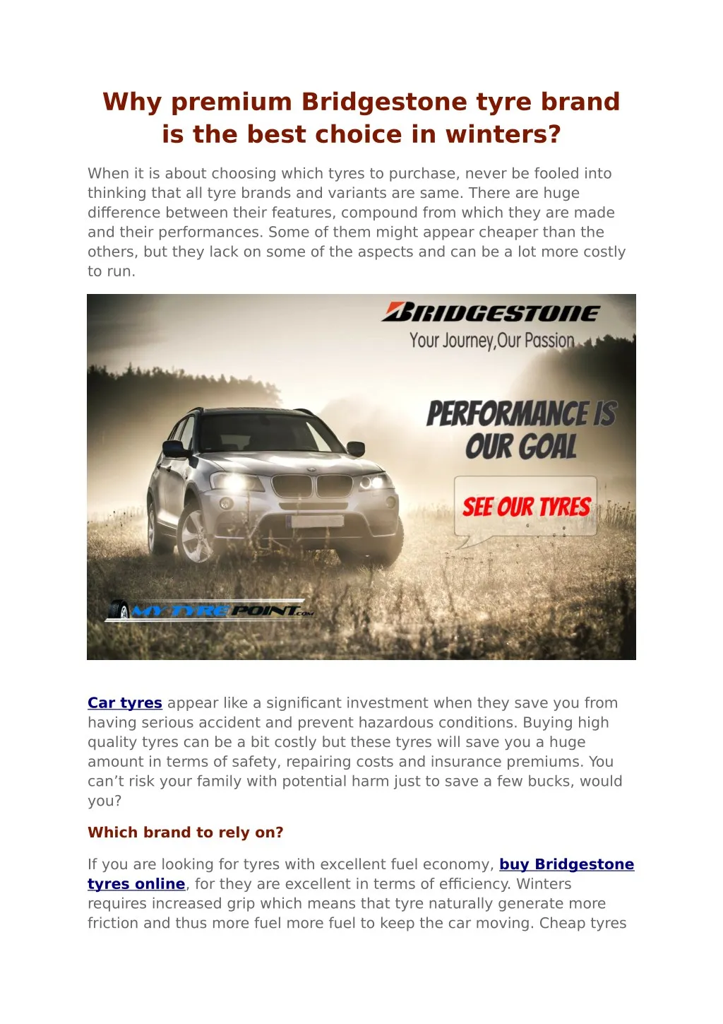 why premium bridgestone tyre brand is the best