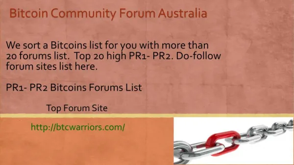 Bitcoin Community Forum Australia