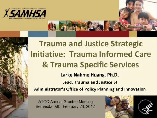 Trauma and Justice Strategic Initiative: Trauma Informed Care Trauma Specific Services