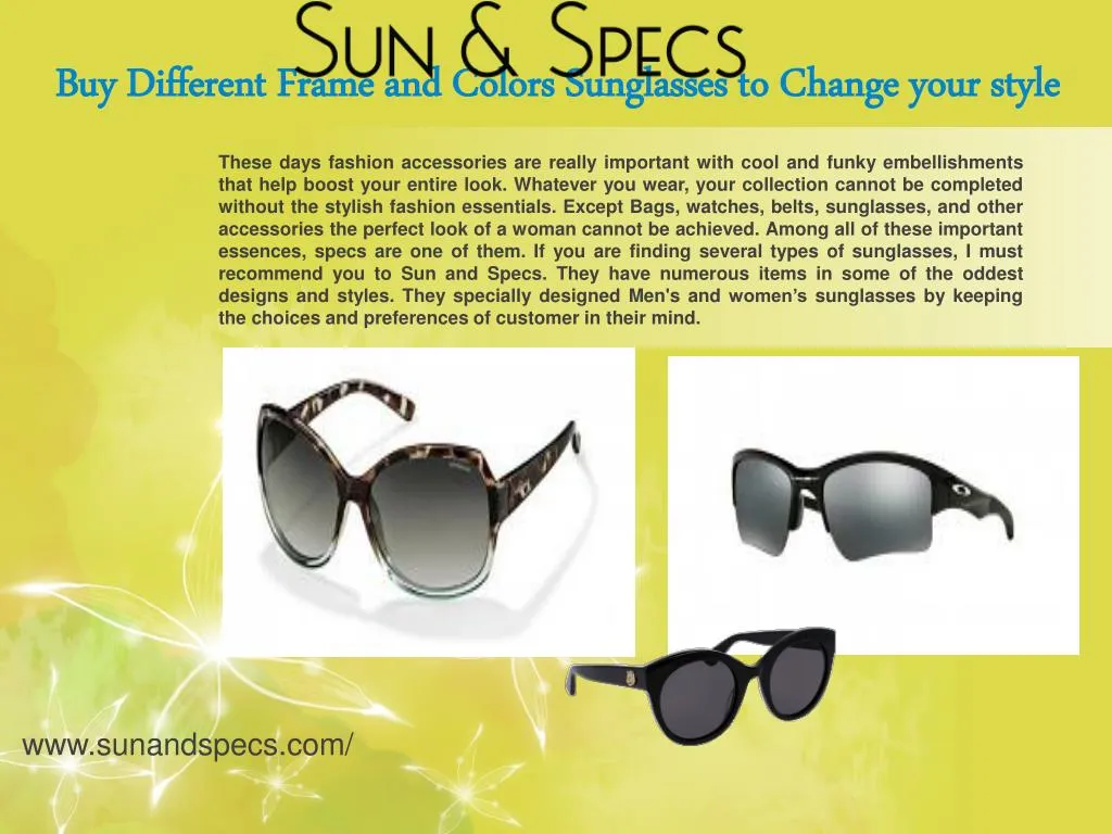 buy different frame and colors sunglasses