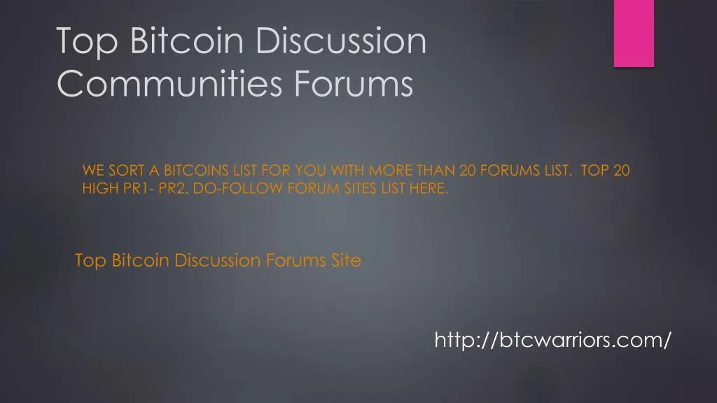 top bitcoin discussion communities forums
