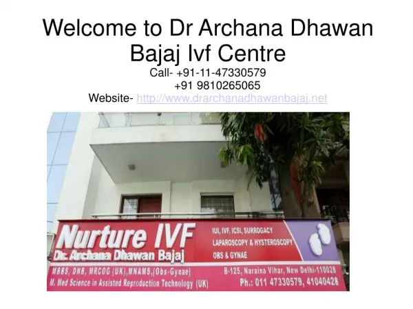 Dr. Archana Bajaj: IVF Doctor in Delhi