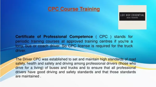 CPC Course Training